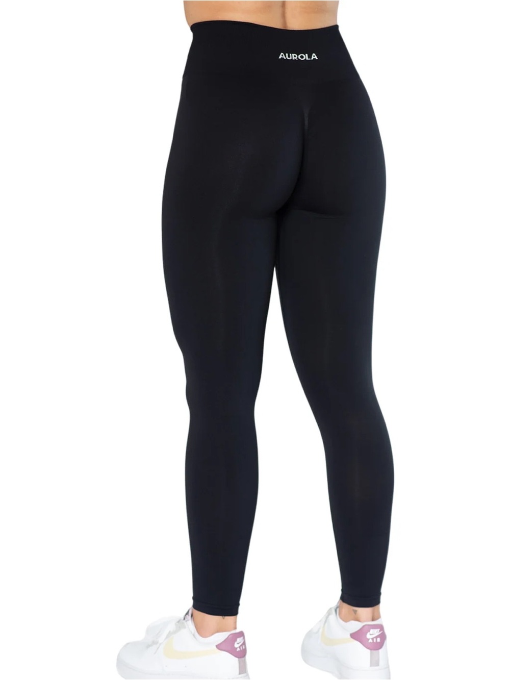 AUROLA Black Leggings – High-Waisted Workout Leggings – Size S/M